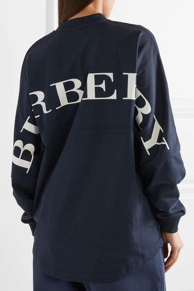 burberry oversized printed cotton-jersey sweatshirt|BURBERRY .